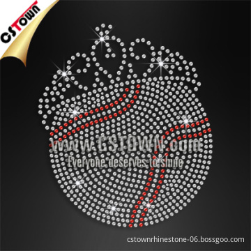 Wholesale iron on crown baseball rhinestone accessories for garment